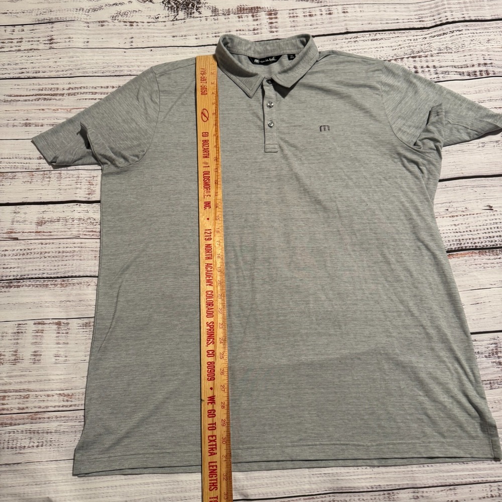 Travis Matthew Polo Grey Stretch Short Sleeve Golf Shirt Men's‎ Size 2XL - Picture 10 of 14